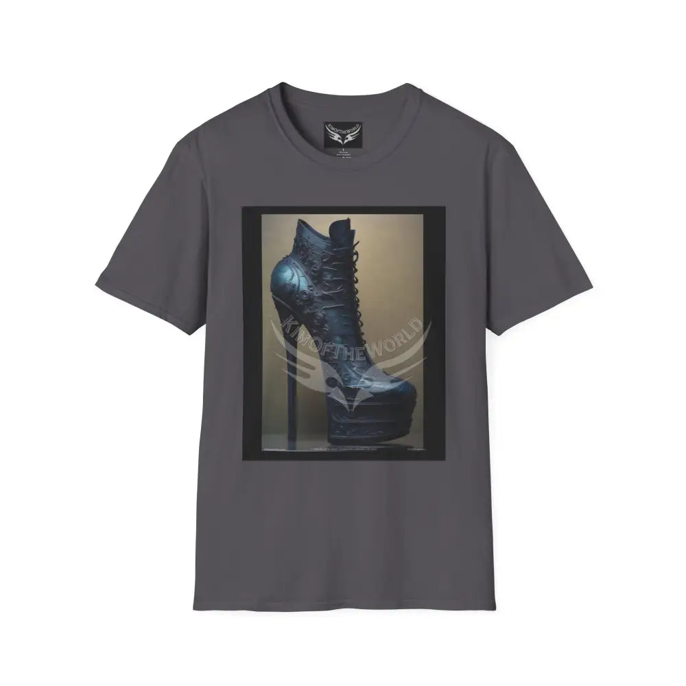 Teal Steampunk Stiletto - Softstyle T-Shirt Charcoal / XS T-Shirt
