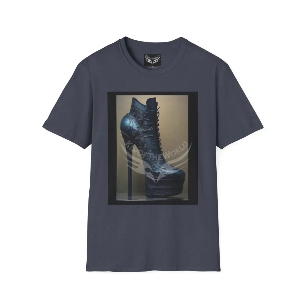 Teal Steampunk Stiletto - Softstyle T-Shirt Heather Navy / XS T-Shirt