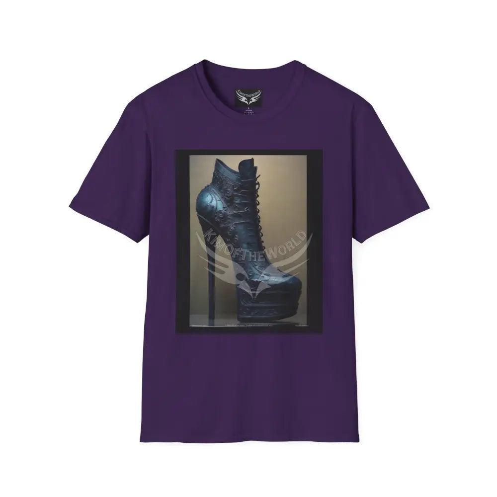 Teal Steampunk Stiletto - Softstyle T-Shirt Purple / S T-Shirt