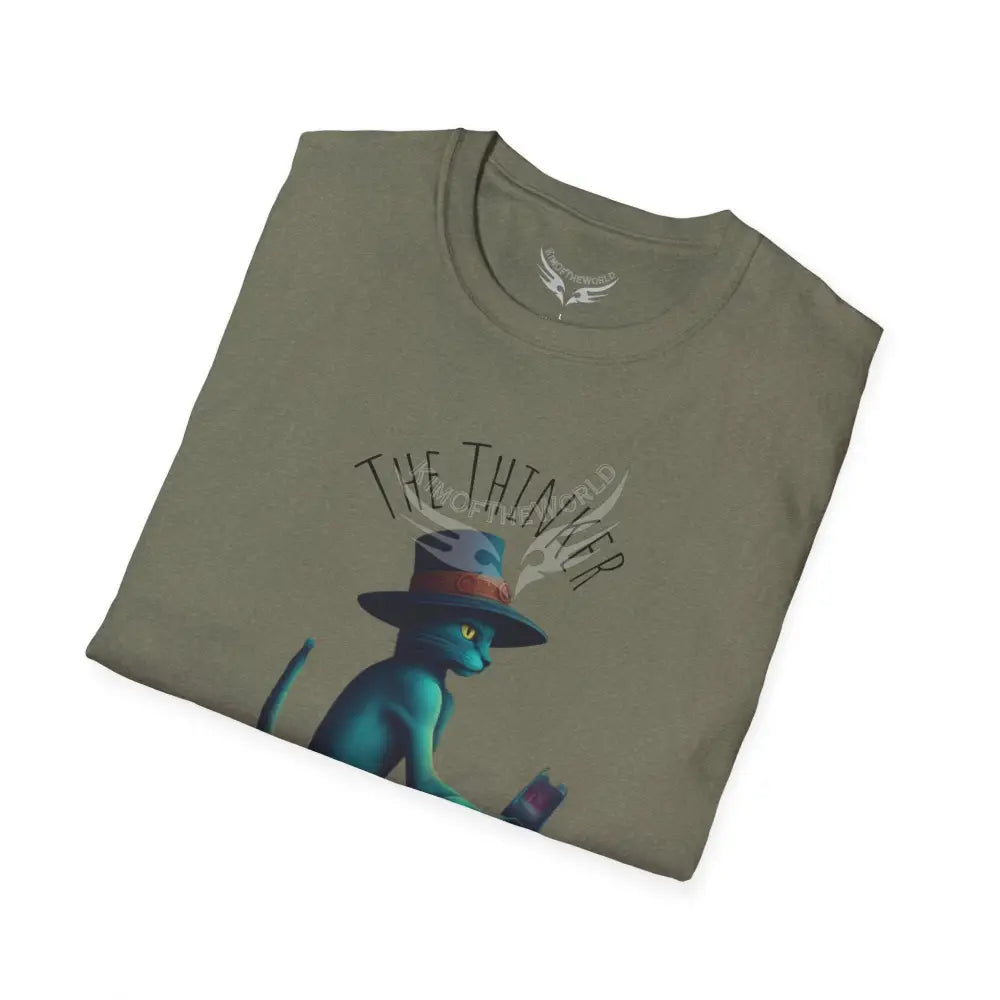 Thinking Cat Tee - Softstyle T-Shirt T-Shirt
