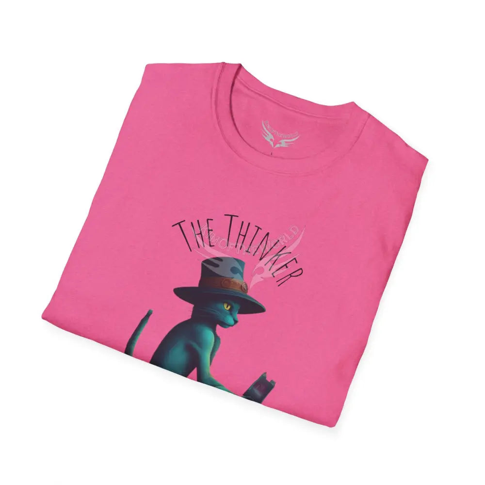 Thinking Cat Tee - Softstyle T-Shirt T-Shirt