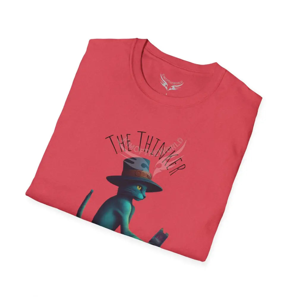 Thinking Cat Tee - Softstyle T-Shirt T-Shirt