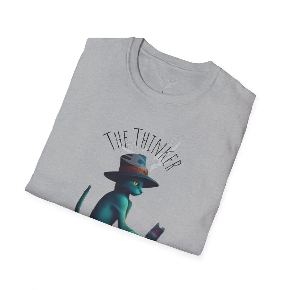 Thinking Cat Tee - Softstyle T-Shirt T-Shirt