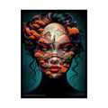 Trippy 3D Double Exposure Floral Soul Scene - Rolled Poster 18″ x 24″ (Vertical) / Semi Glossy Poster