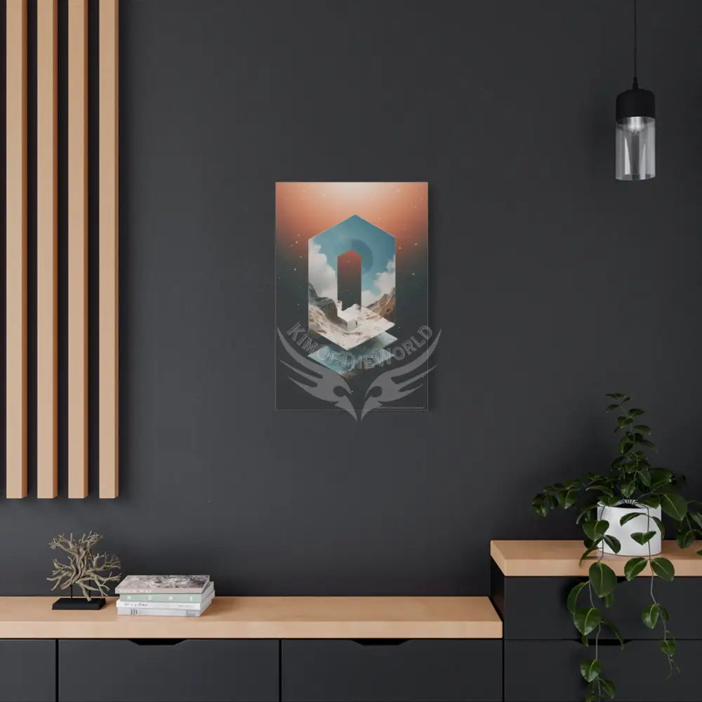 Trippy 3D Geometric Art Canvas — Matte Stretched Wall Art Canvas