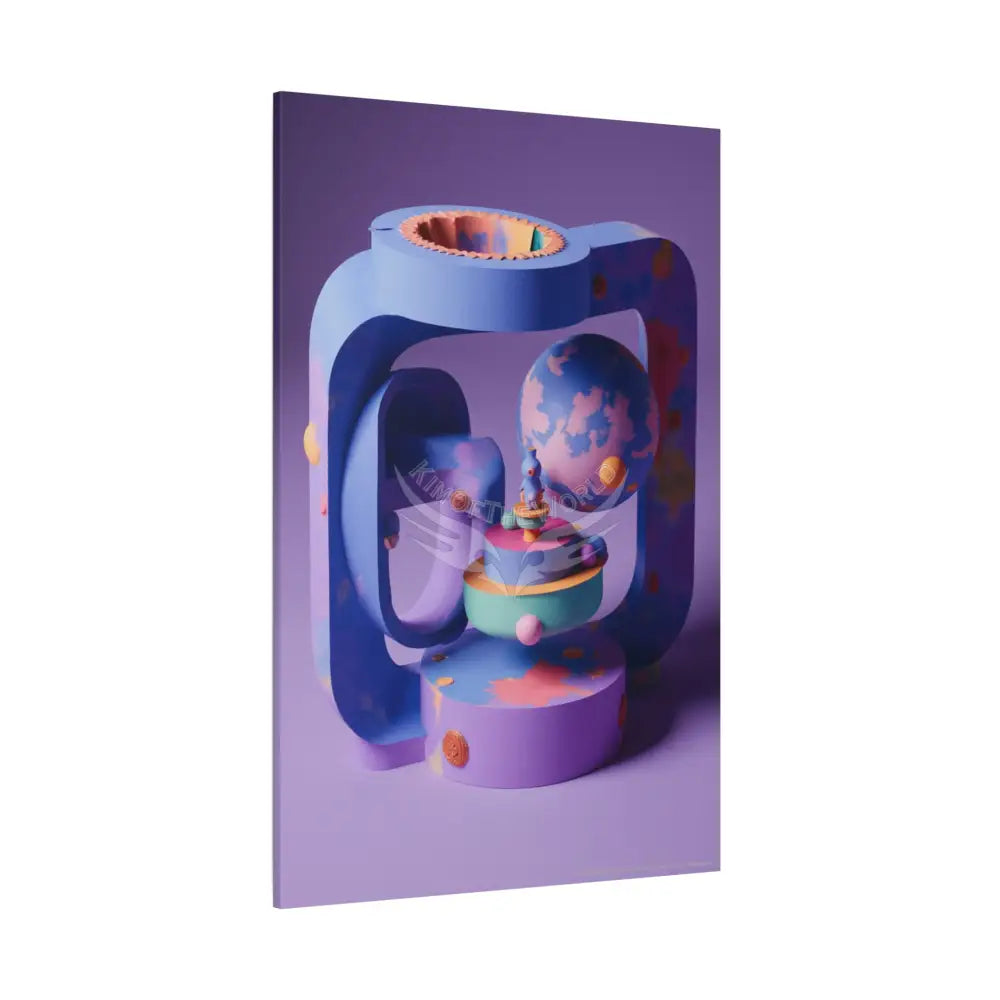 Trippy 3D Geometric Art Canvas — Matte Stretched Wall Art Canvas