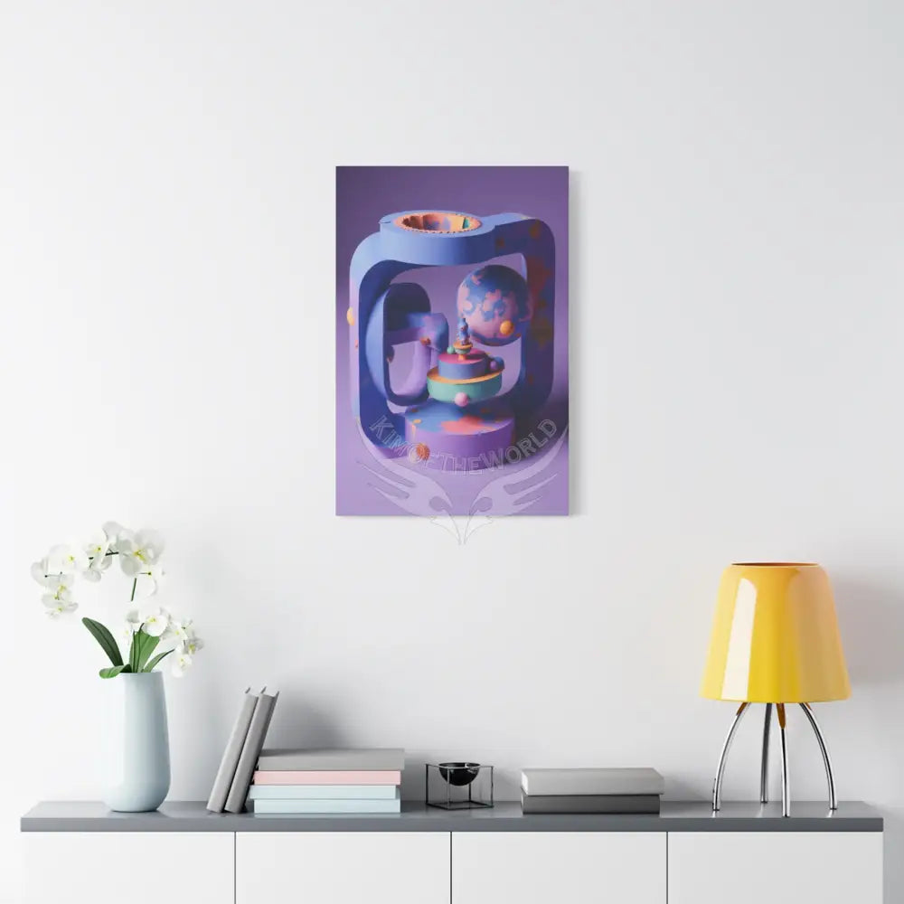 Trippy 3D Geometric Art Canvas — Matte Stretched Wall Art Canvas
