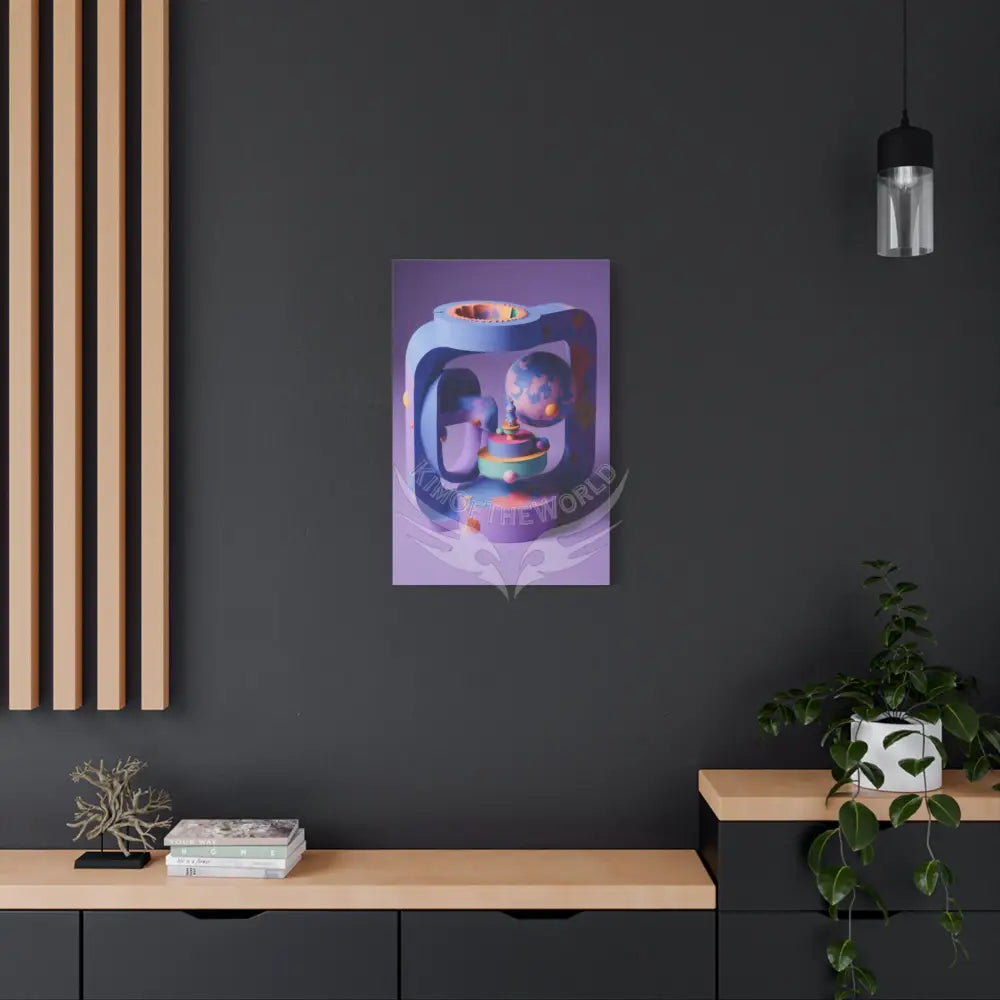 Trippy 3D Geometric Art Canvas — Matte Stretched Wall Art Canvas