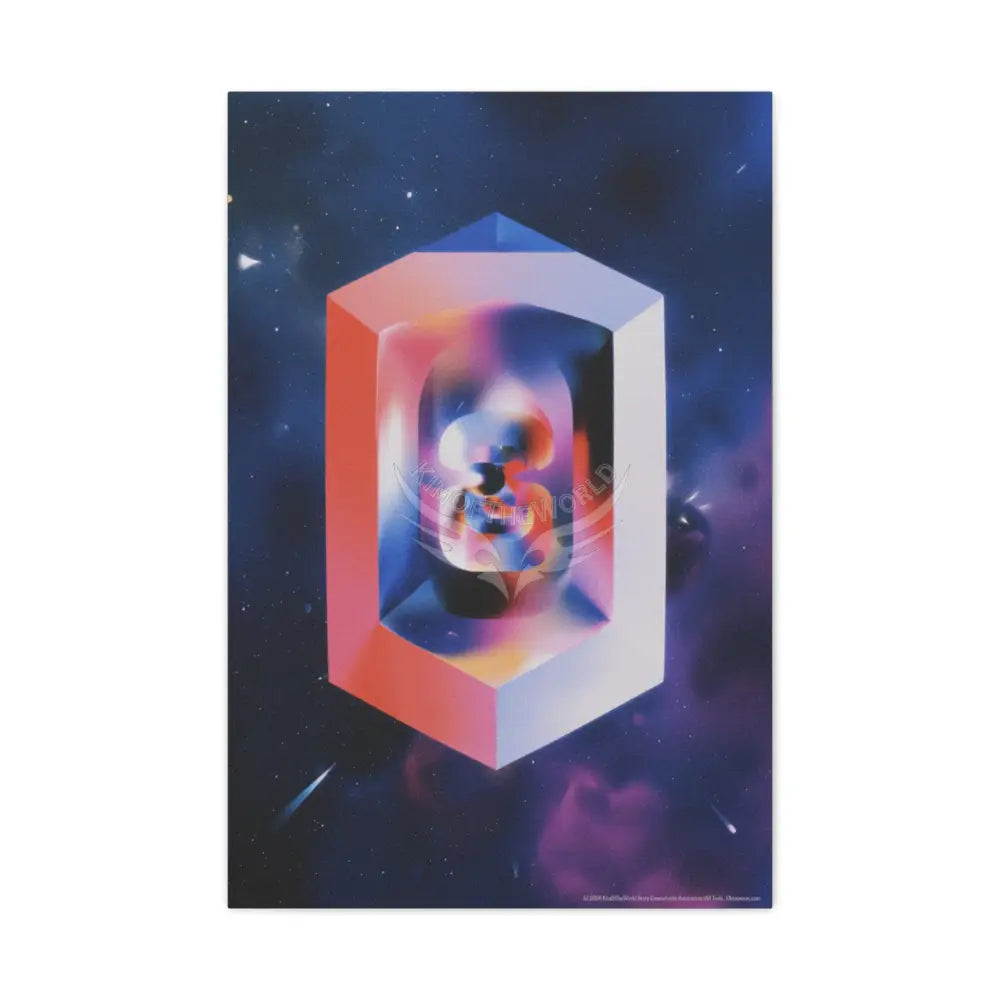 Trippy 3D Geometric Art Canvas — Matte Stretched Wall Art 20″ x 30″ (Vertical) / 1.25’’ Canvas