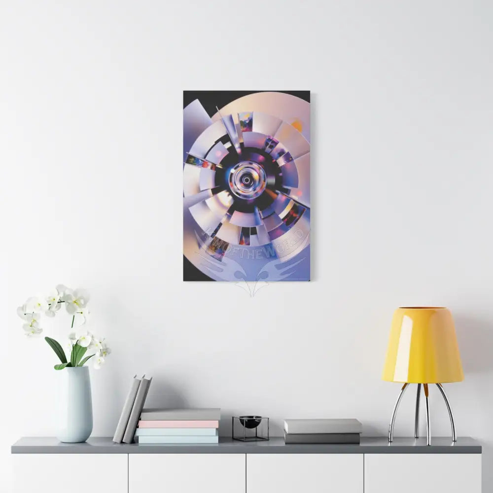 Trippy 3D Geometric Art Canvas — Matte Stretched Wall Art Canvas