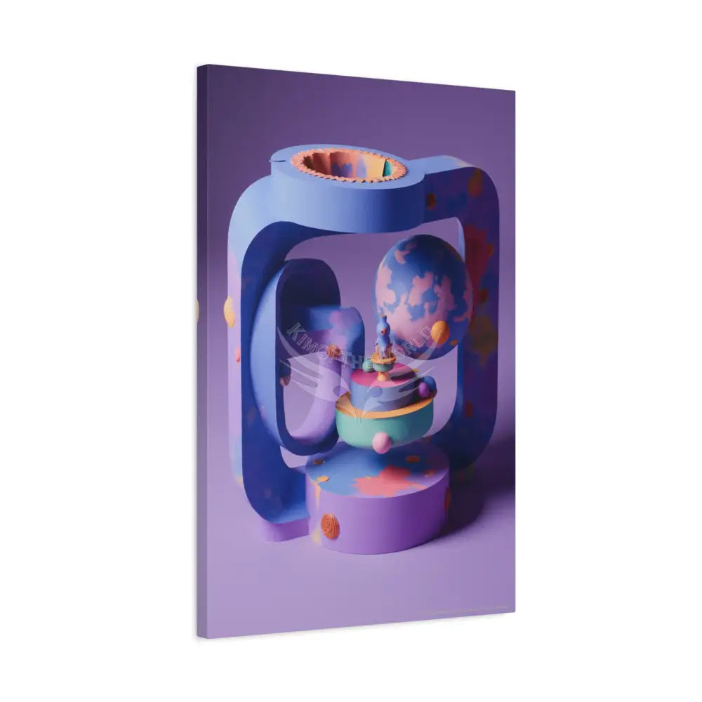 Trippy 3D Geometric Art Canvas — Matte Stretched Wall Art Canvas