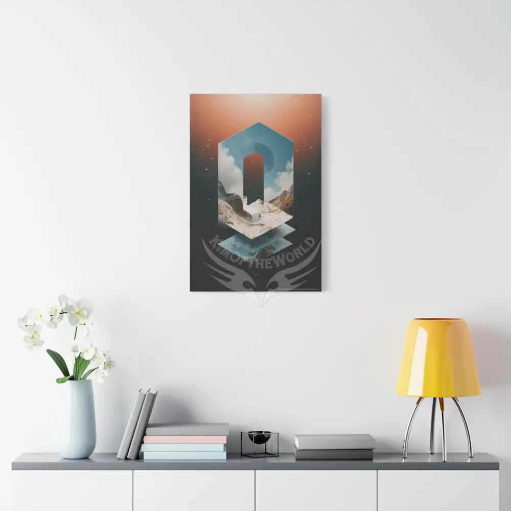 Trippy 3D Geometric Art Canvas — Matte Stretched Wall Art Canvas