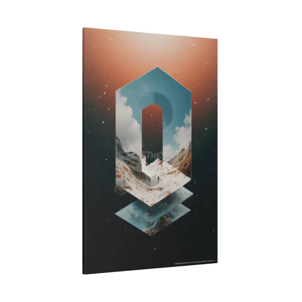 Trippy 3D Geometric Art Canvas — Matte Stretched Wall Art Canvas