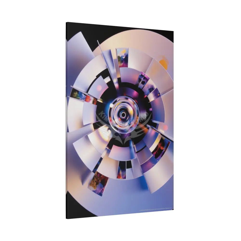 Trippy 3D Geometric Art Canvas — Matte Stretched Wall Art Canvas