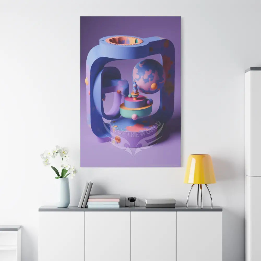 Trippy 3D Geometric Art Canvas — Matte Stretched Wall Art Canvas
