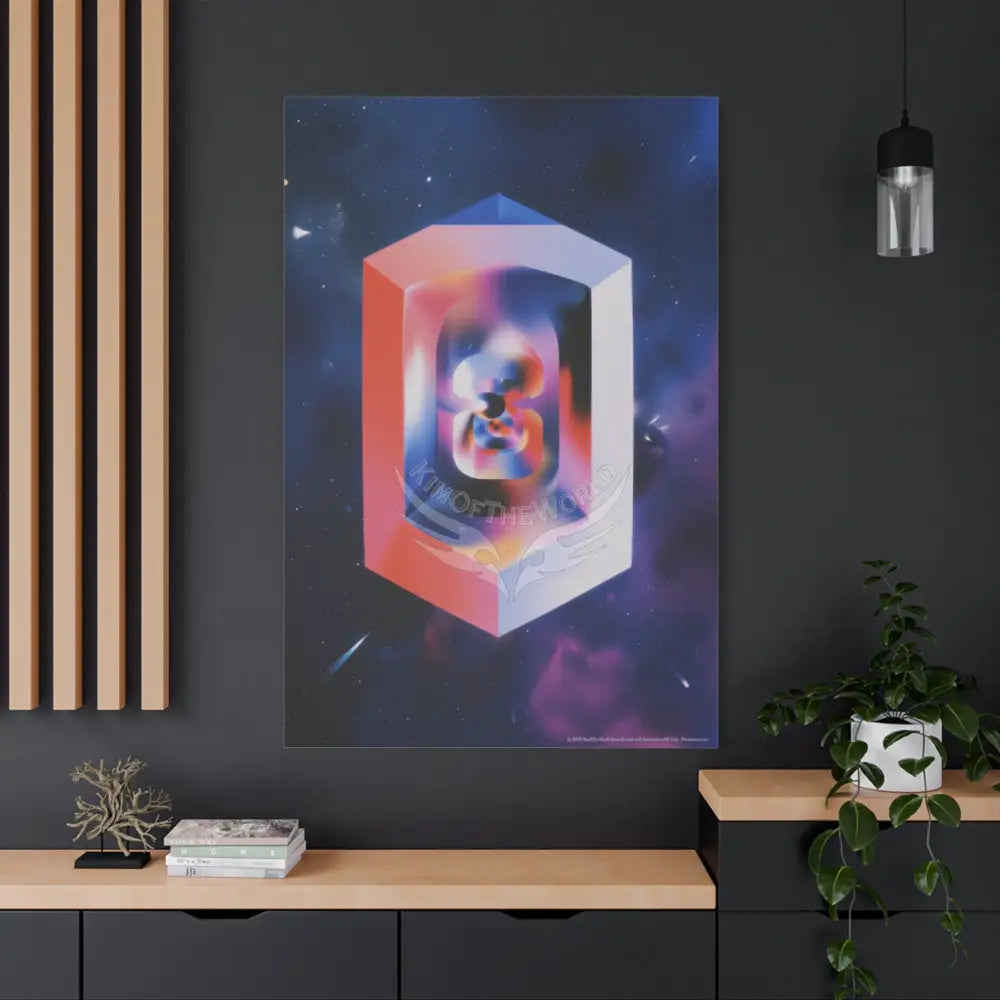 Trippy 3D Geometric Art Canvas — Matte Stretched Wall Art Canvas