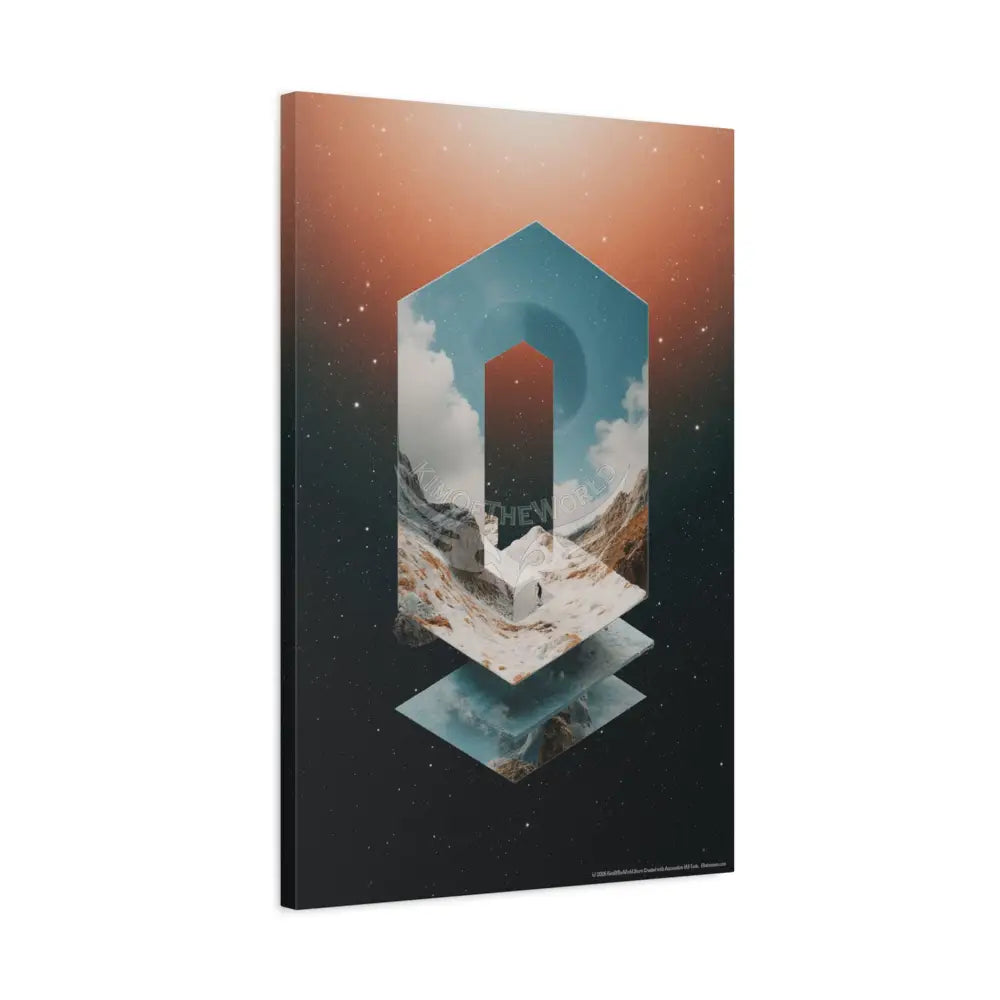 Trippy 3D Geometric Art Canvas — Matte Stretched Wall Art Canvas