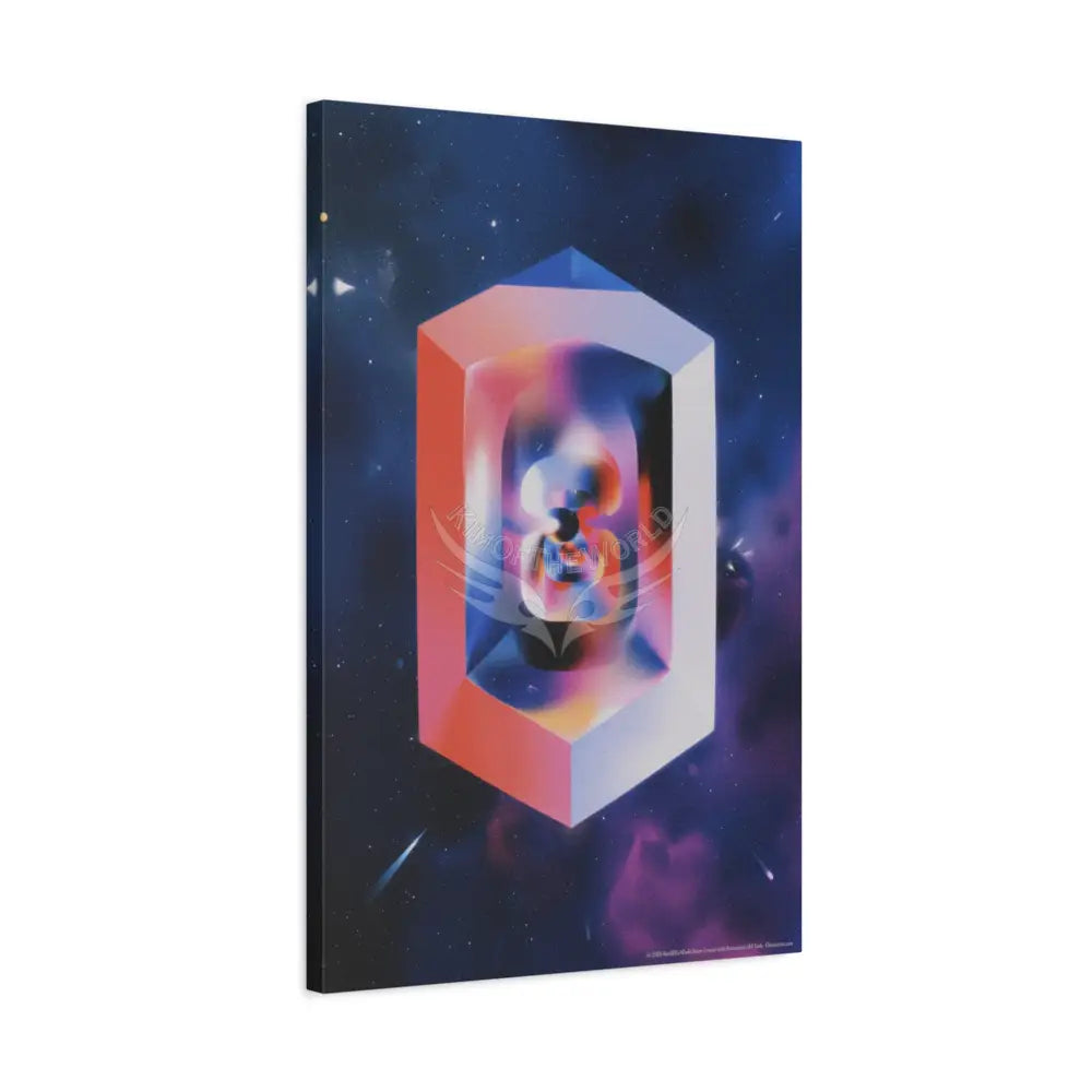 Trippy 3D Geometric Art Canvas — Matte Stretched Wall Art Canvas
