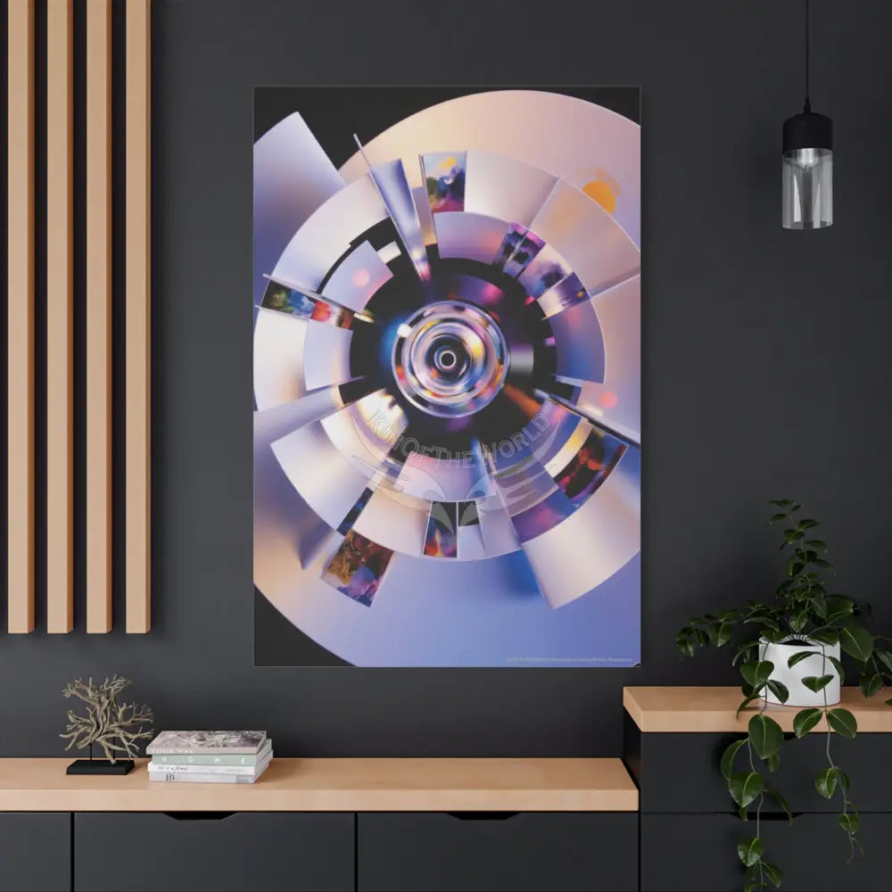 Trippy 3D Geometric Art Canvas — Matte Stretched Wall Art Canvas