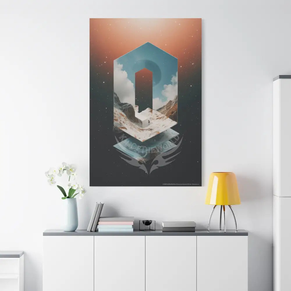 Trippy 3D Geometric Art Canvas — Matte Stretched Wall Art Canvas