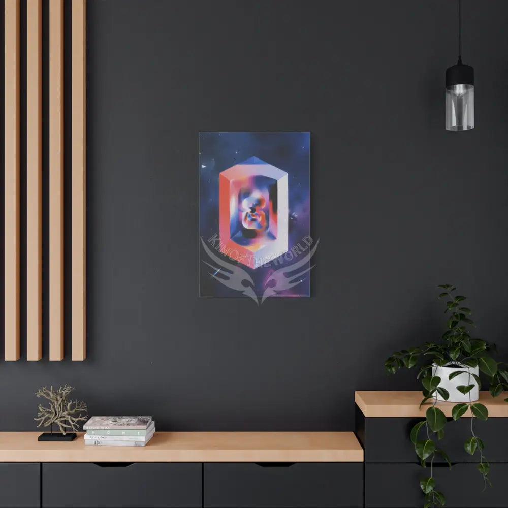 Trippy 3D Geometric Art Canvas — Matte Stretched Wall Art Canvas