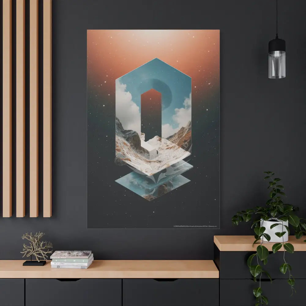 Trippy 3D Geometric Art Canvas — Matte Stretched Wall Art Canvas