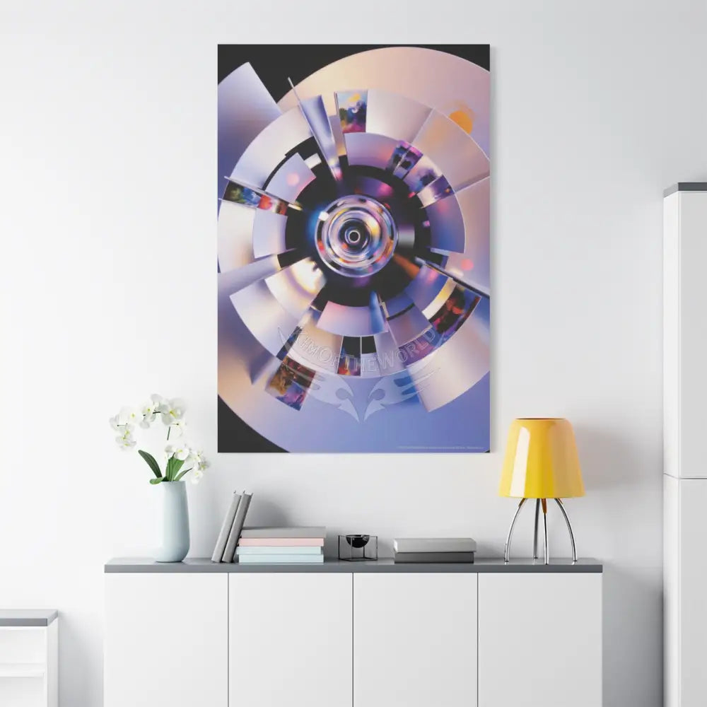 Trippy 3D Geometric Art Canvas — Matte Stretched Wall Art Canvas
