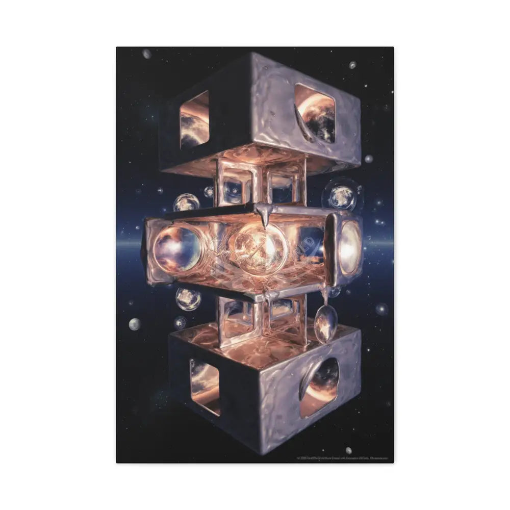 Trippy Drippy Moonlight Windows Matte Canvas Print — Stretched 20″ x 30″ (Vertical) / 1.25’’ Canvas