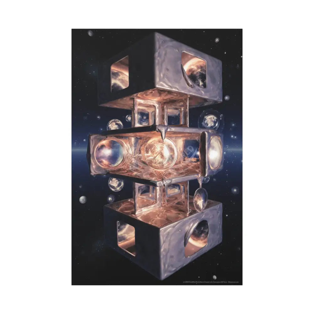 Trippy Drippy Moonlight Windows Matte Canvas Print — Stretched 40’’ x 60’’ (Vertical) / 1.25’’ Canvas