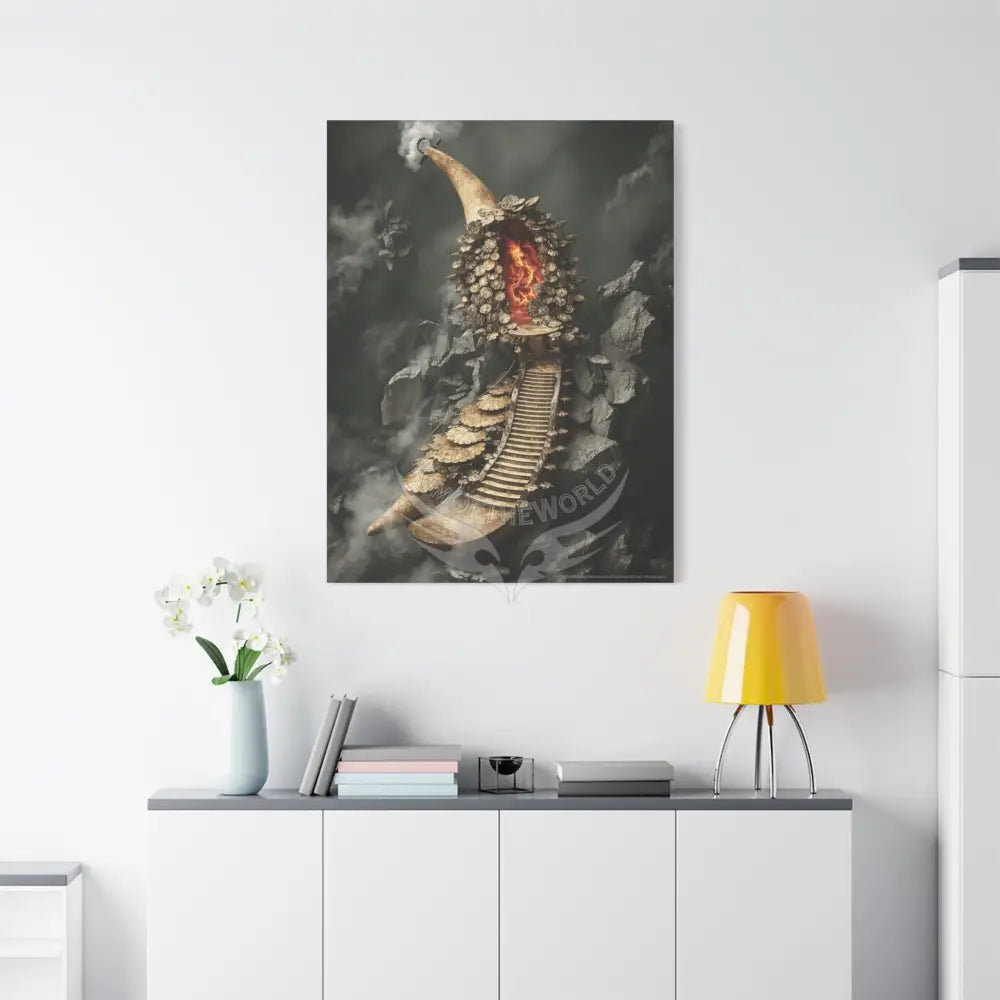Trippy Fire Fantasy 3D Canvas — Weird Wonderland 3D Funky Art Canvas