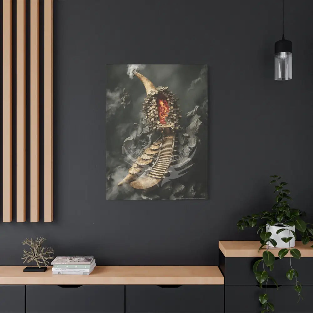 Trippy Fire Fantasy 3D Canvas — Weird Wonderland 3D Funky Art Canvas