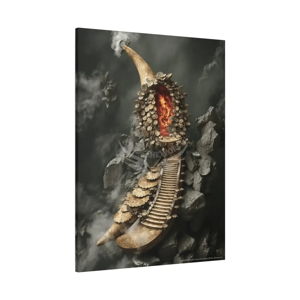 Trippy Fire Fantasy 3D Canvas — Weird Wonderland 3D Funky Art Canvas