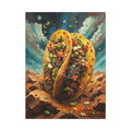 Trippy Food Fantasy Giant Tacos Kitchen Canvas — Weird Wonderland 3D Funky Art 30’’ x 40’’ (Vertical) / 1.25’’ Canvas