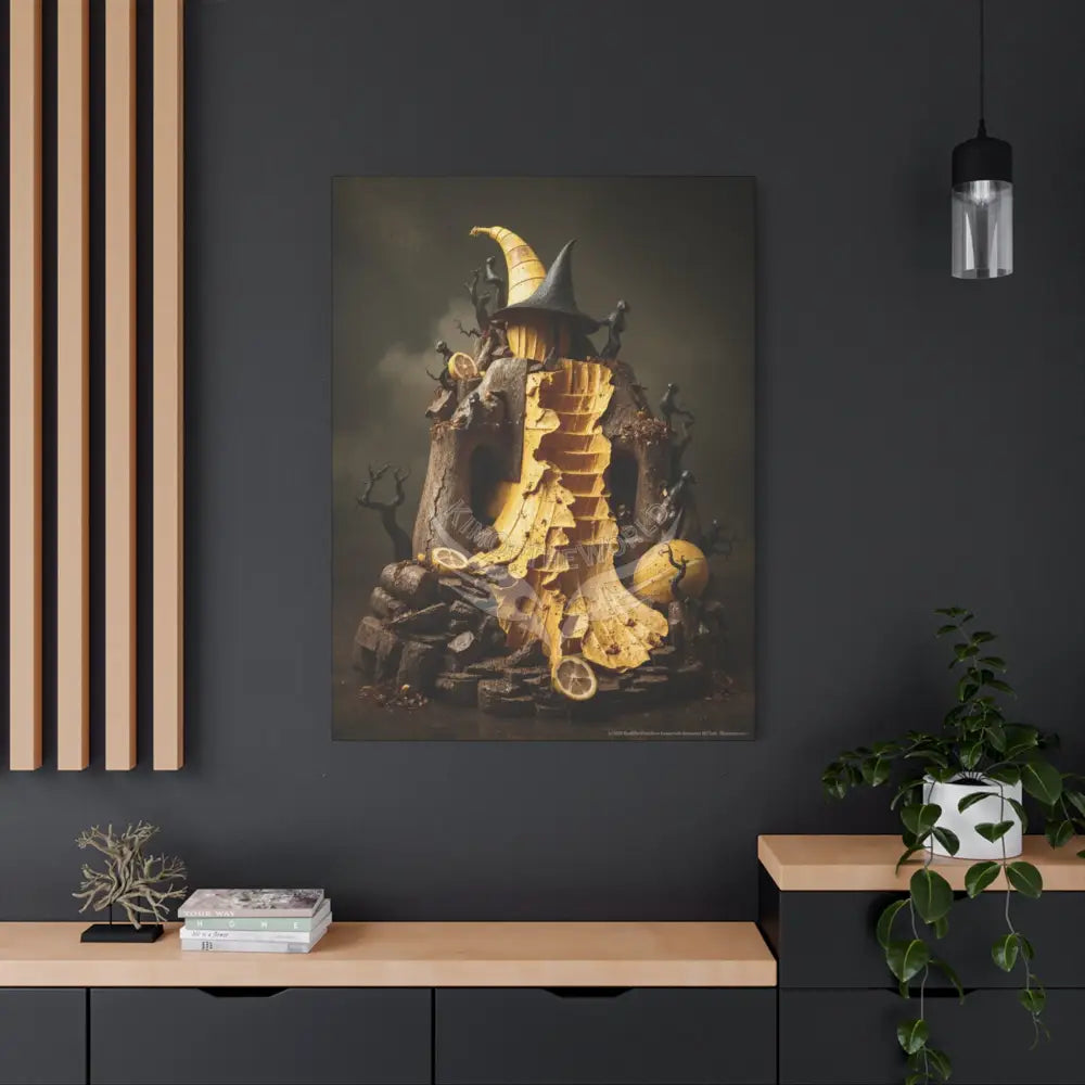 Trippy Food Fantasy Lemon. Kitchen Canvas — Weird Wonderland 3D Funky Art Canvas