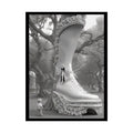 Trippy Funky Giant Gothic Weird Steampunk High Heel Shoe - Clean Fetish Boot Feet Shoe High Heel Art Print Poster 18″ x