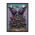 Trippy Surreal 3D Corset Form Village - Rolled Poster 18″ x 24″ (Vertical) / Semi Glossy Poster