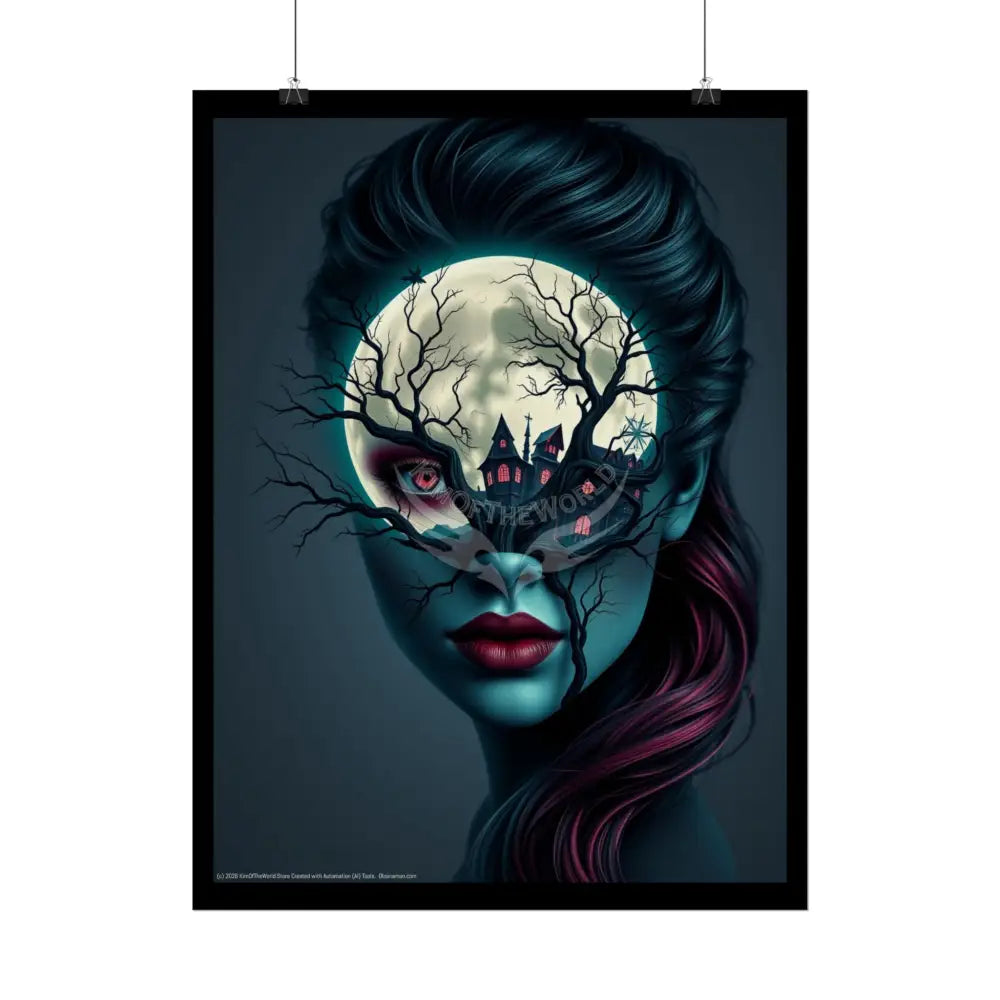 Trippy Surreal 3D Double Exposure Lady - Rolled Poster Poster