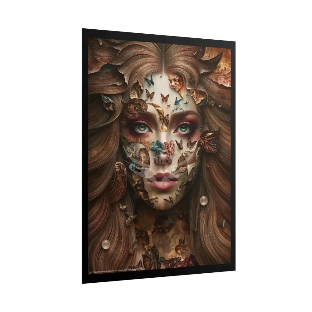 Trippy Surreal 3D Double Exposure Lady - Rolled Poster Poster