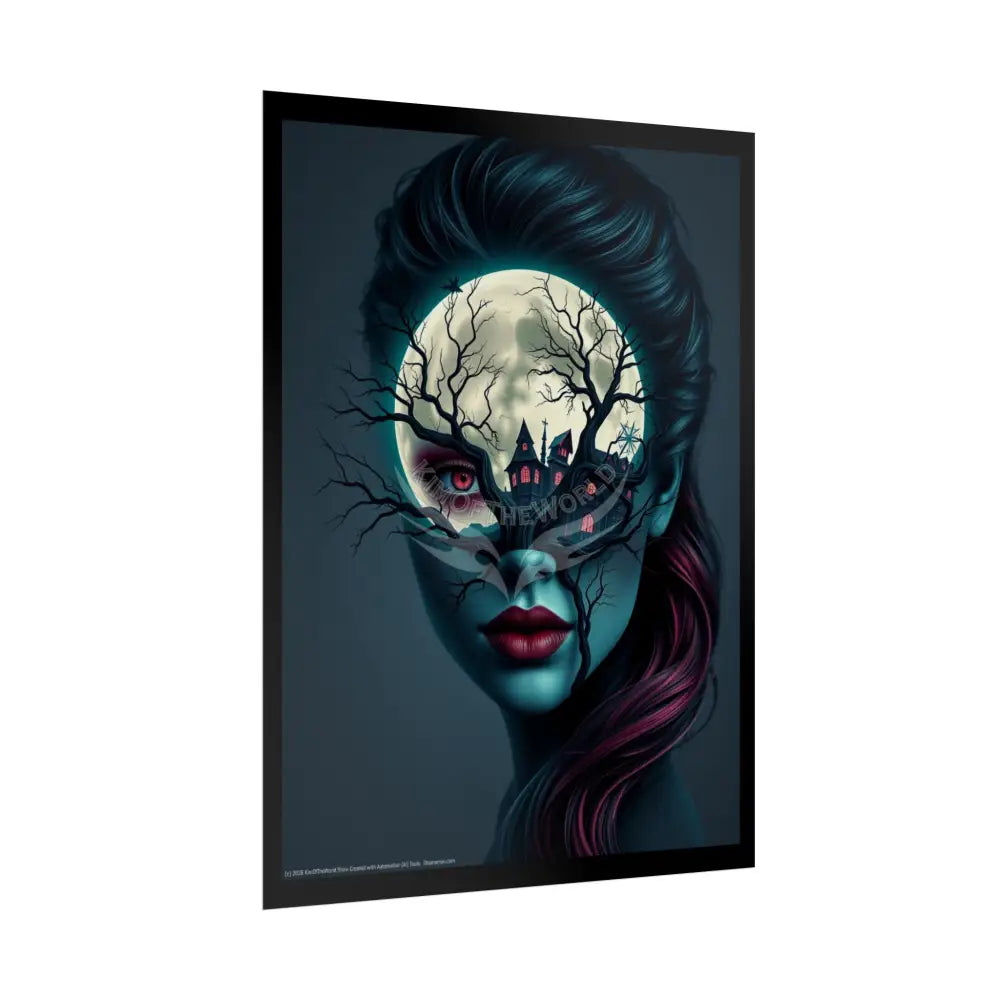 Trippy Surreal 3D Double Exposure Lady - Rolled Poster Poster