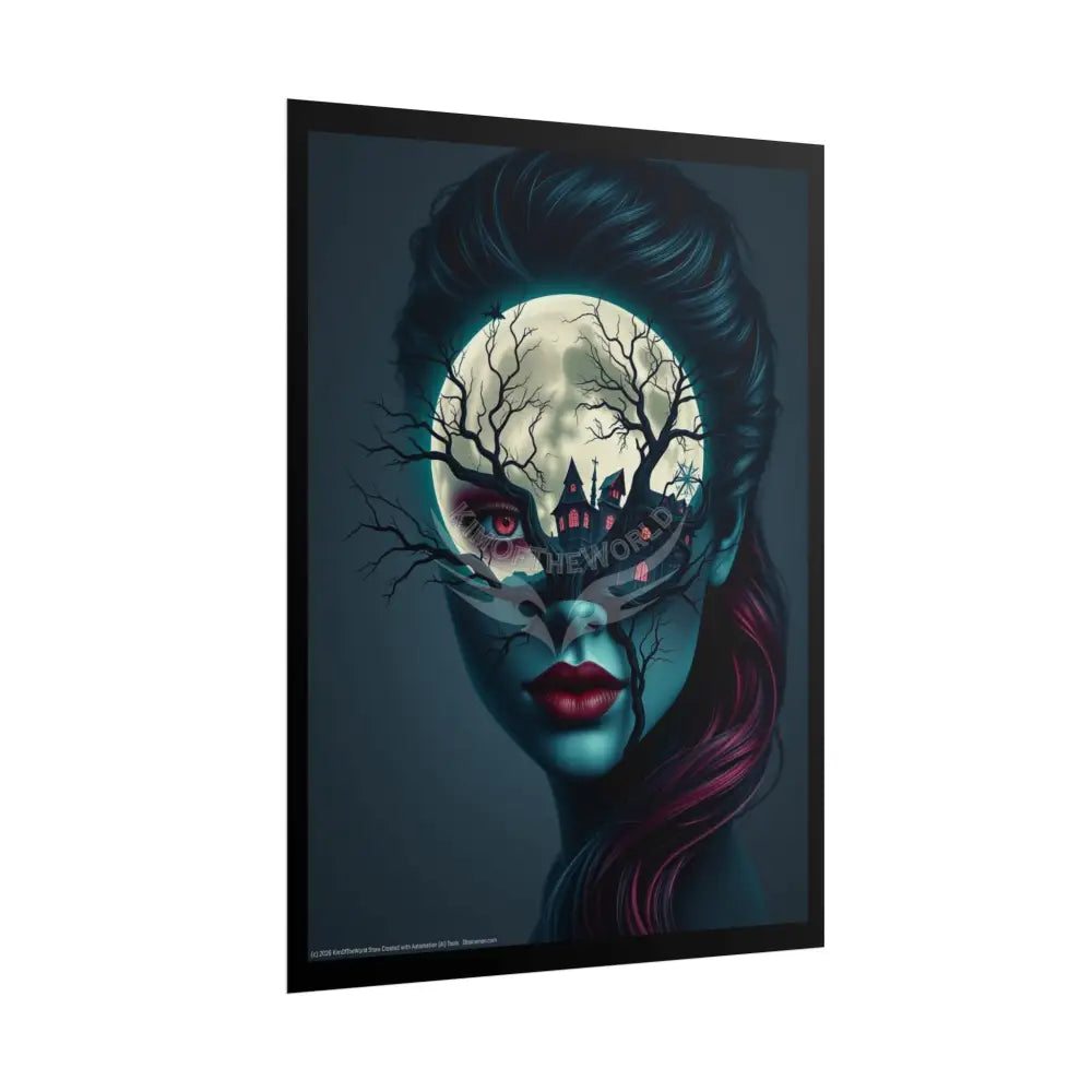 Trippy Surreal 3D Double Exposure Lady - Rolled Poster Poster
