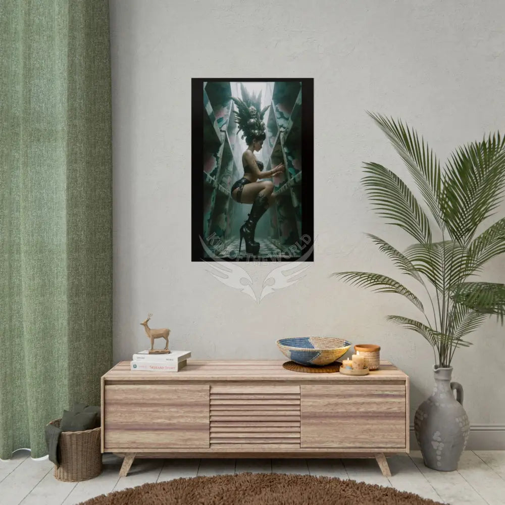 Ultra Giant Hair Skull Empowered Beauty Funky Hairstyle Sexy Woman Art Print - Fantasy Girls Poster Poster