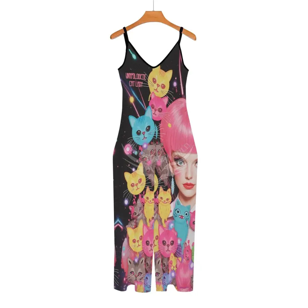 ’Unapologetic Cat Lady’ Casual Jumpsuits for Women Women’s Pants
