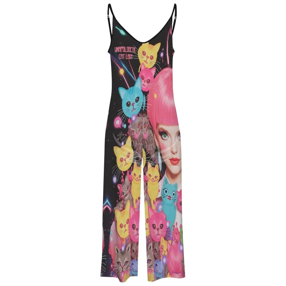 ’Unapologetic Cat Lady’ Casual Jumpsuits for Women Women’s Pants
