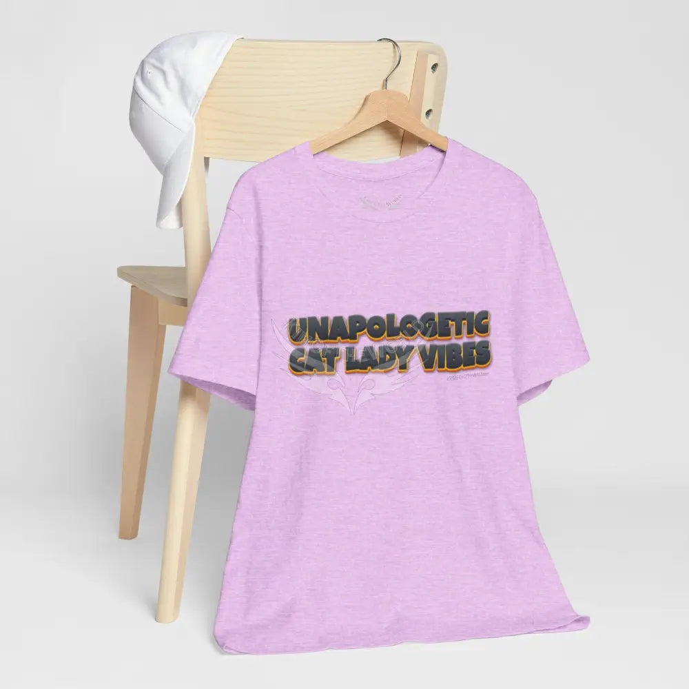 ’Unapologetic Cat Lady Vibes’ Bold Cat Lady Statement T-Shirt T-Shirt