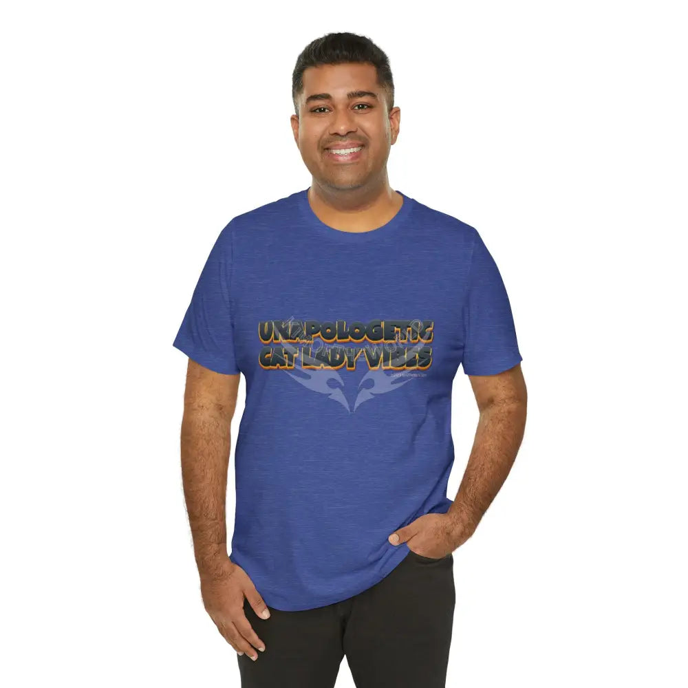 ’Unapologetic Cat Lady Vibes’ Bold Cat Lady Statement T-Shirt T-Shirt