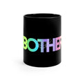 ’Unbothered’ Pastel Spectrum Nebula Coffee Mug — 11oz Black Ceramic Coffee Cup 11oz / Black Mug