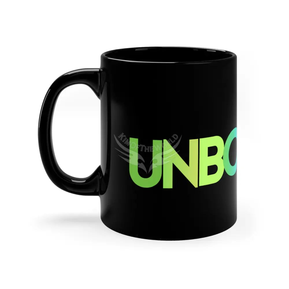 ’Unbothered’ Pastel Spectrum Nebula Coffee Mug — 11oz Black Ceramic Coffee Cup 11oz / Black Mug