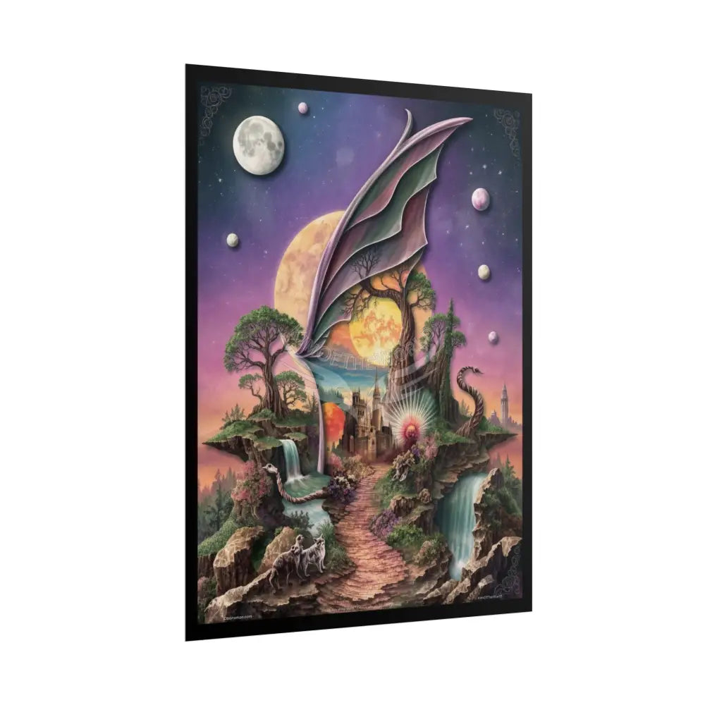 Unusual 3D Surreal Fantasy Gothic Wonderland Art Poster — Exclusive Blender Diorama Rolled Poster Set Pieces Poster