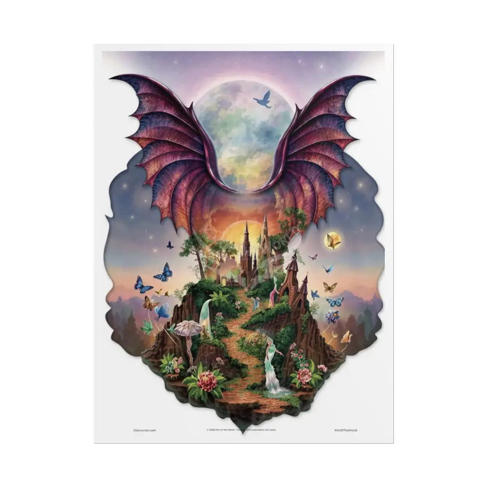 Unusual 3D Surreal Fantasy Gothic Wonderland Art Poster — Exclusive Blender Diorama Rolled Poster Set Pieces 18″ x 24″