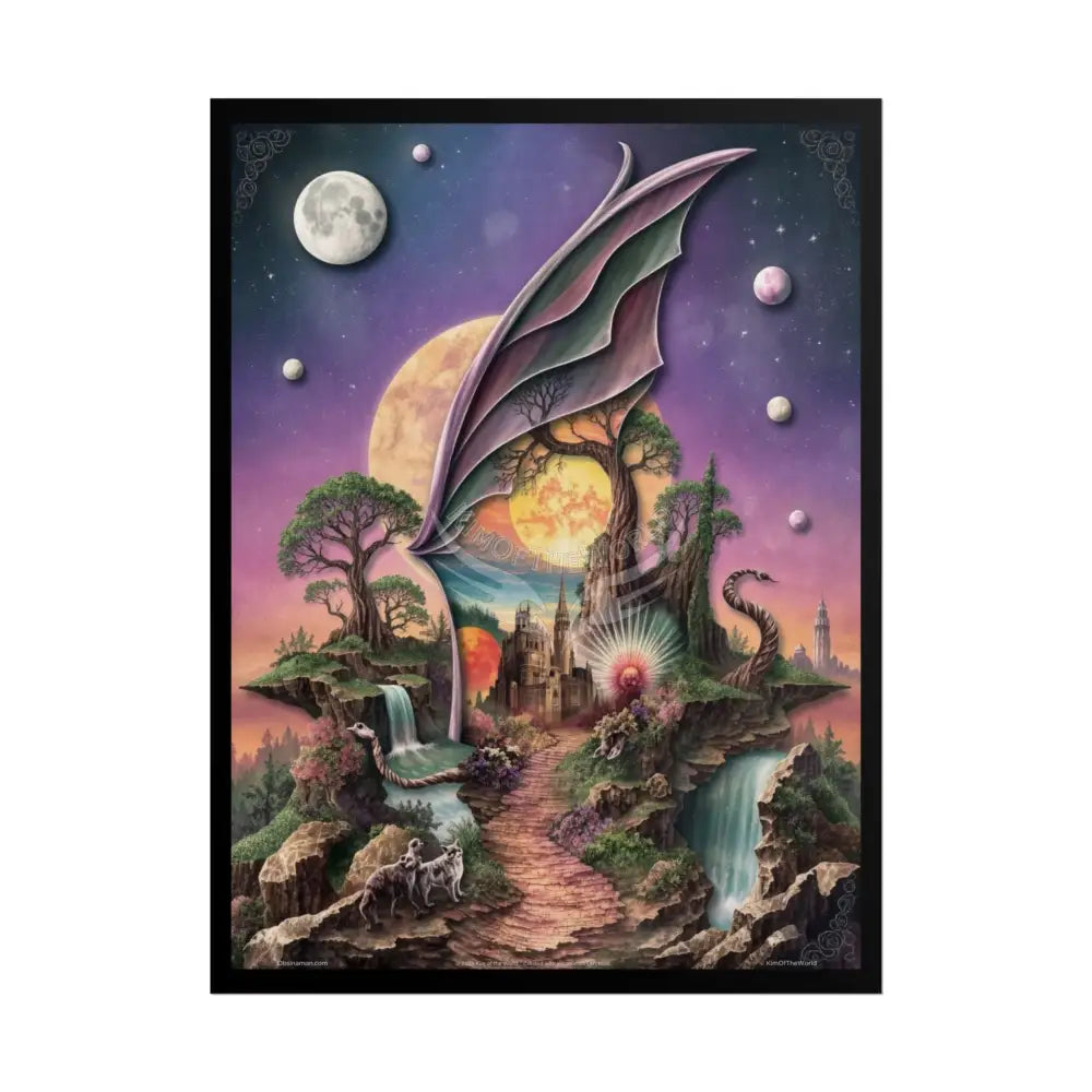 Unusual 3D Surreal Fantasy Gothic Wonderland Art Poster — Exclusive Blender Diorama Rolled Poster Set Pieces 18″ x 24″
